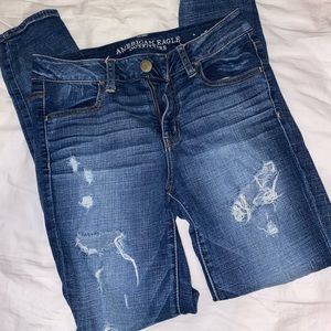 AE high rise distressed jeans